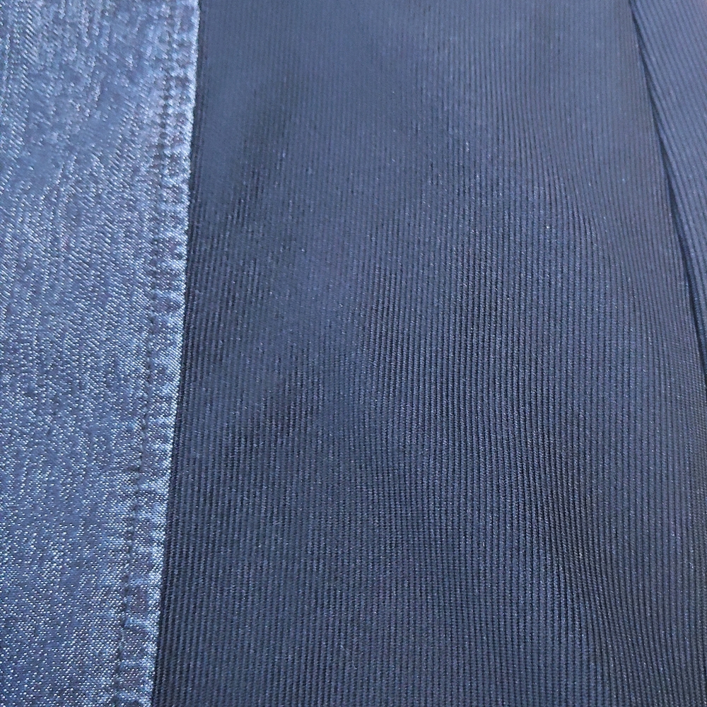 Bisou Bisou Black and Denim Stretch Pencil Skirt. - Picture 2 of 7
